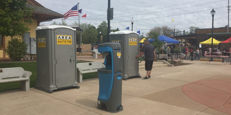 Portable Restroom With Handwash Stations In Rancho Cordova, CA