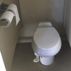 Olympic trailer toilet showcasing modern design and comfortable facilities for events and uses in Rancho Cordova, CA.