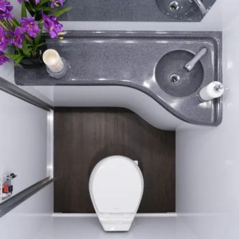 2-Station VIP Restroom Trailer with premium features for events in Rancho Cordova, CA