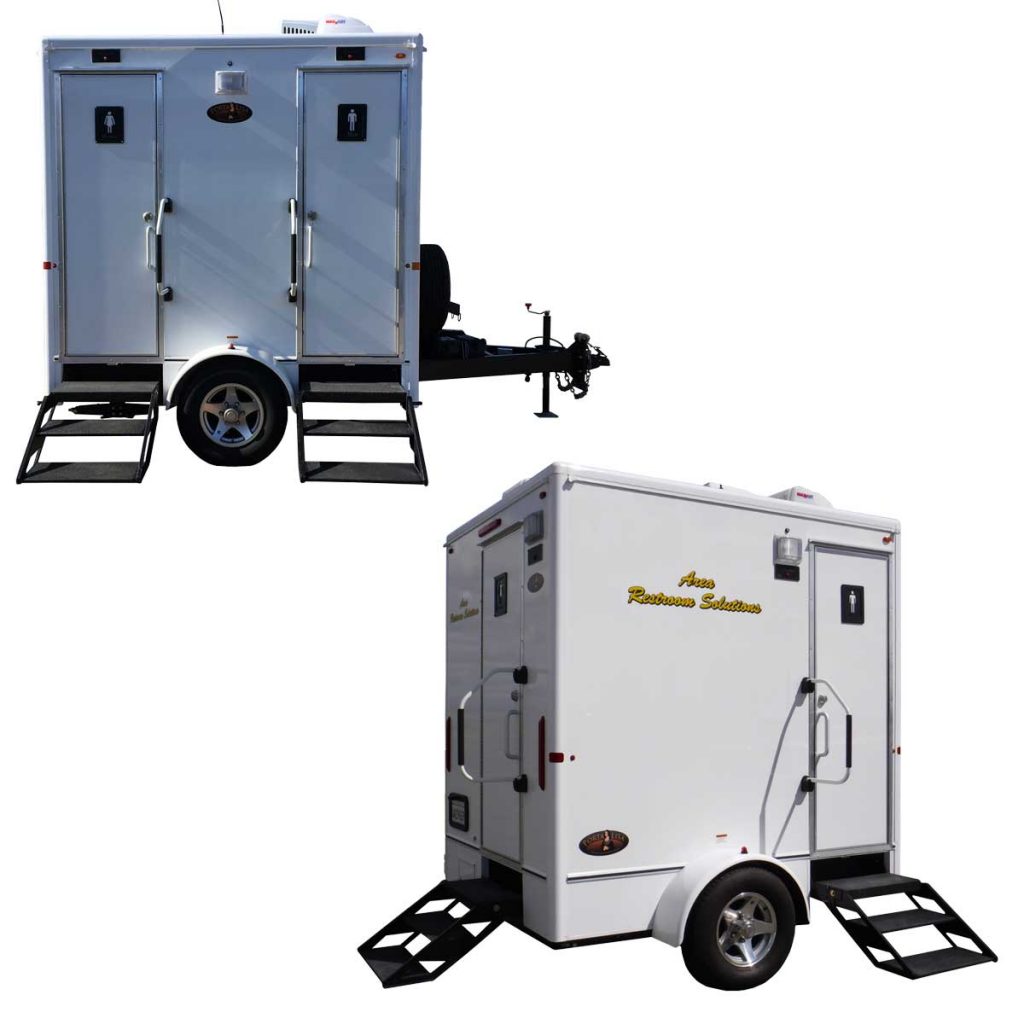 2 Stall Majestic Restroom Trailer Area Portable Services 8358