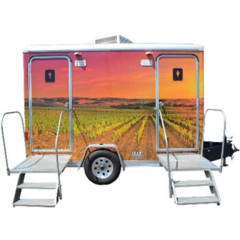2-Station Comfort Restroom Trailer by Area Portable Services