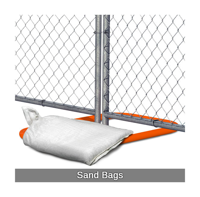 Sandbag options for Temporary construction fence panels in Rancho Cordova, CA