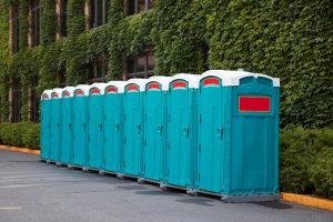 Portable toilets are placed to ensure hygiene during outdoor events in Rancho Cordova, CA