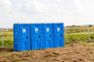 Clean and organized portable toilets supporting disaster relief initiatives in Rancho Cordova, CA