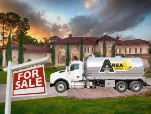 Septic inspection vehicle in the driveway of a real estate property for sale in Rancho Cordova, CA